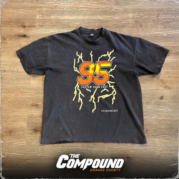 Vtg Rewind - 95 Lightning / Faster Than Fast Tee - XL - Grey - Used - Picture 1 of 2